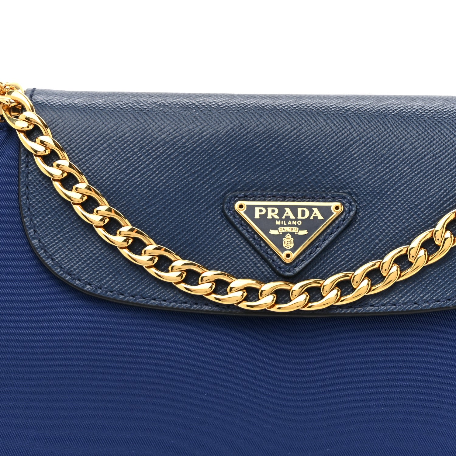 Prada Tessuto Nylon Saffiano Crossbody Bag Bluette 7 of 10