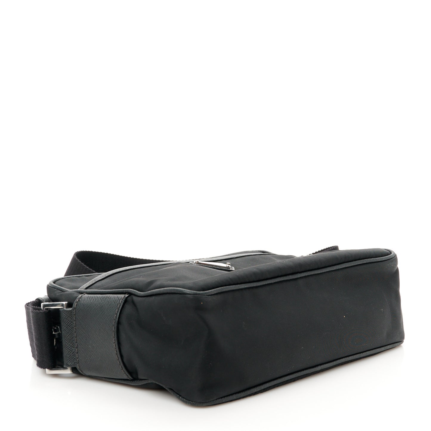 Tessuto Nylon Saffiano Shoulder Bag Black