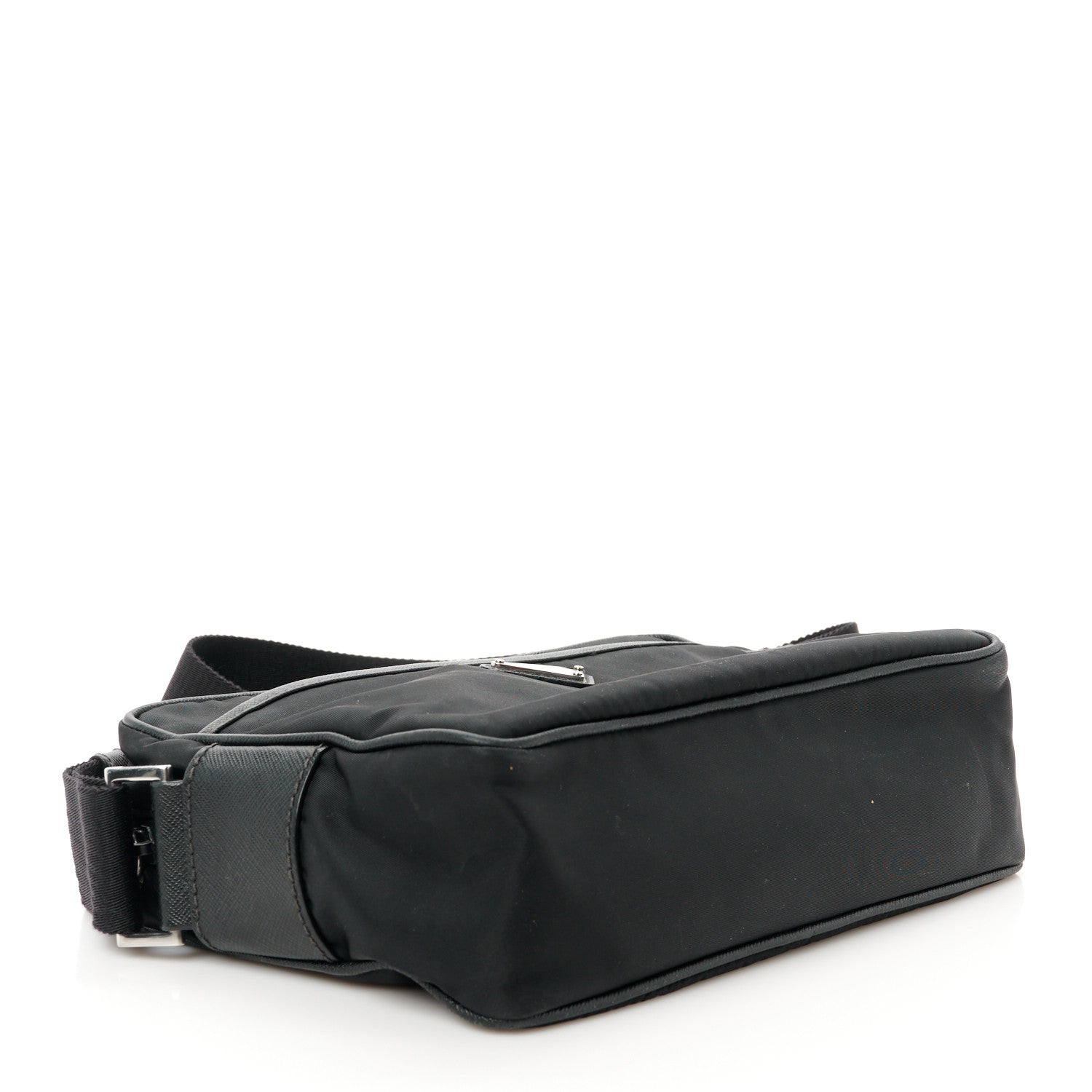 Prada Tessuto Nylon Saffiano Shoulder Bag Black 4 of 11