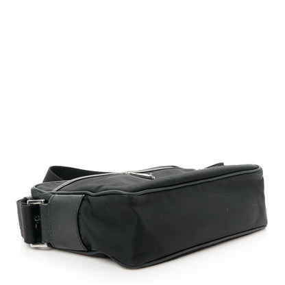 Prada Tessuto Nylon Saffiano Shoulder Bag Black 4 of 11
