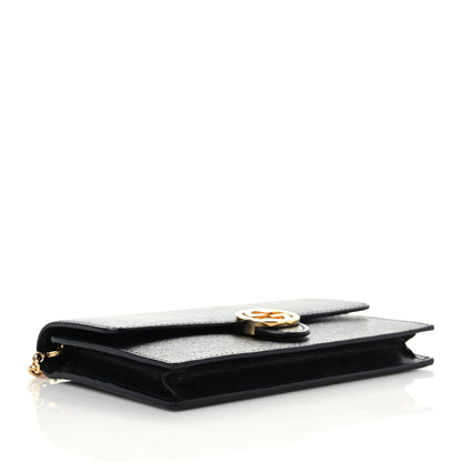 Gucci Textured Calfskin Icon Chain Wallet Black 4 of 10