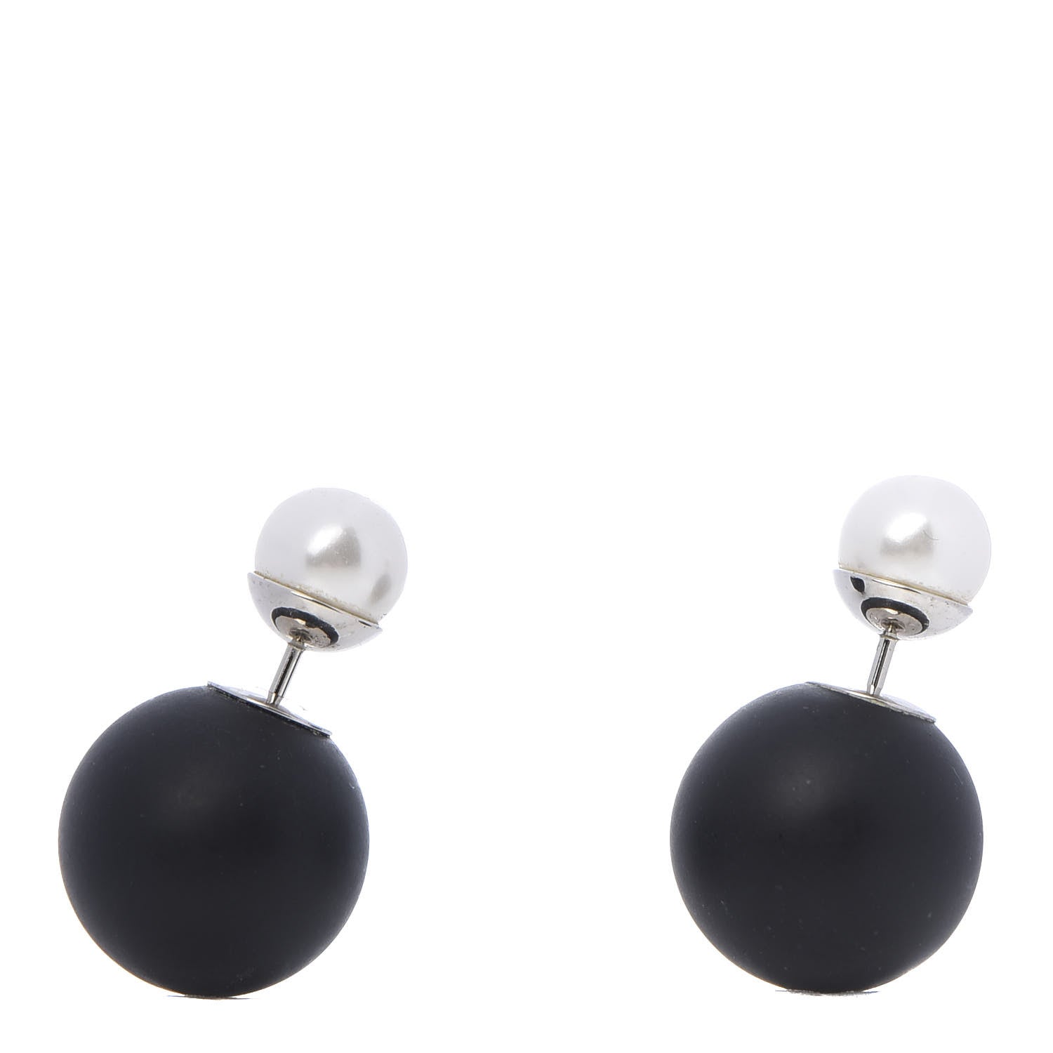 Christian Dior Mise En Dior Tribal Earrings Matte Black Pearl 1 of 4