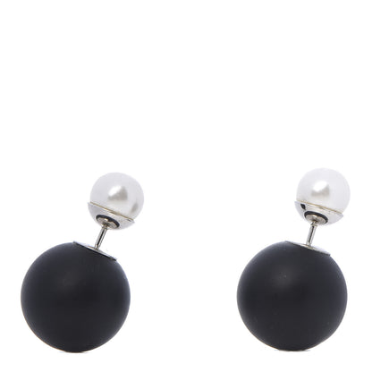 Christian Dior Mise En Dior Tribal Earrings Matte Black Pearl 1 of 4