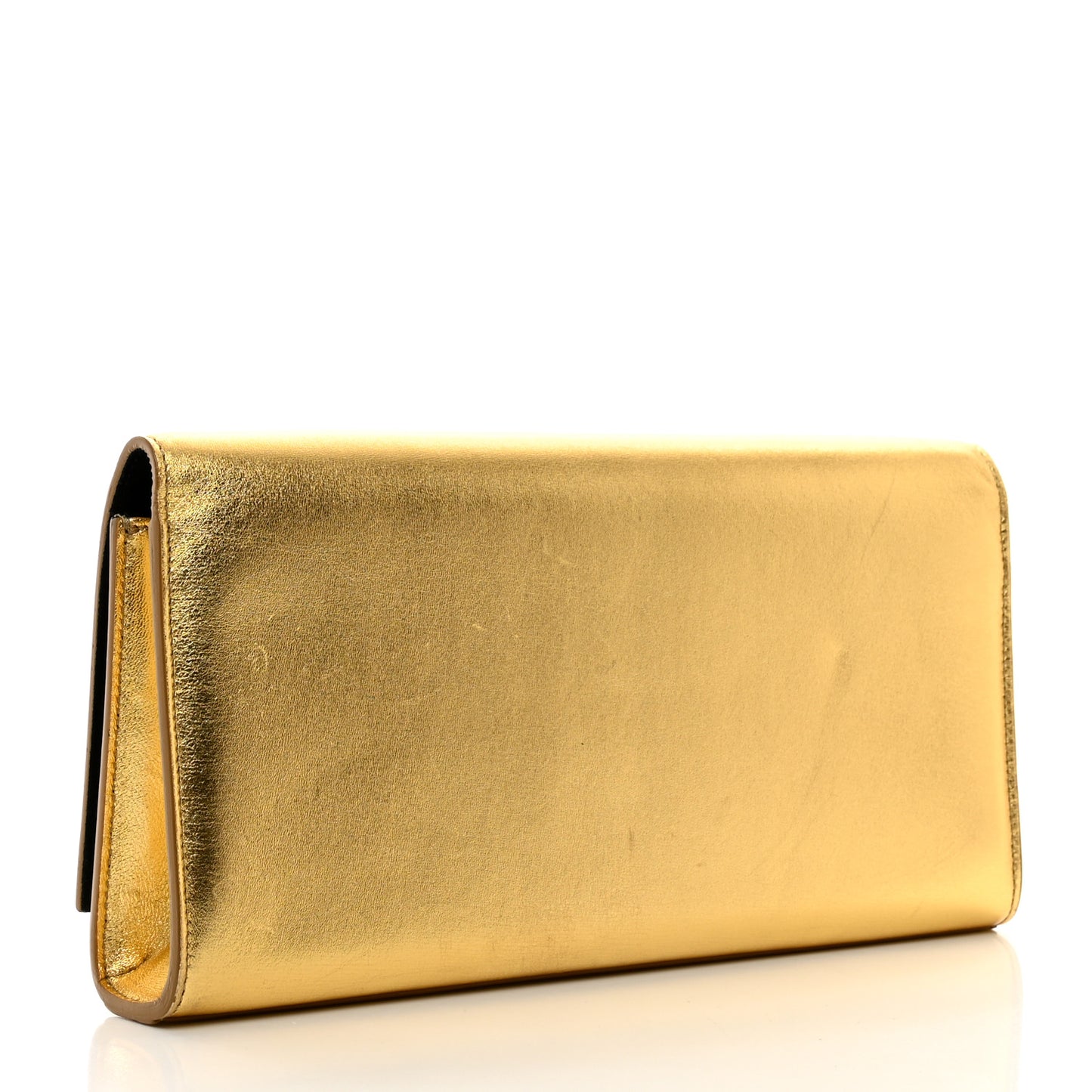 Metallic Calfskin Classic Monogram Cassandre Clutch Gold