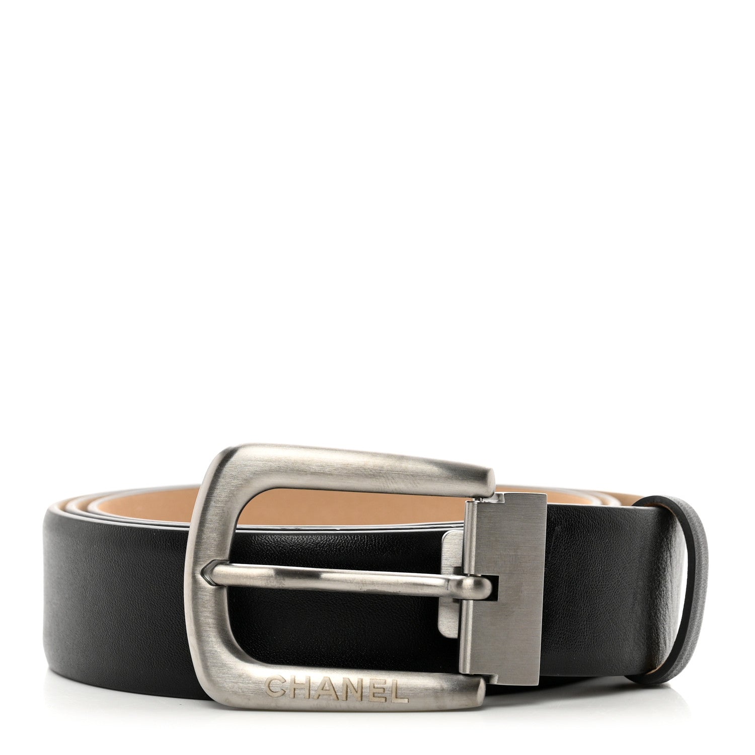 Chanel Calfskin Belt 95 38 Black 1 of 7