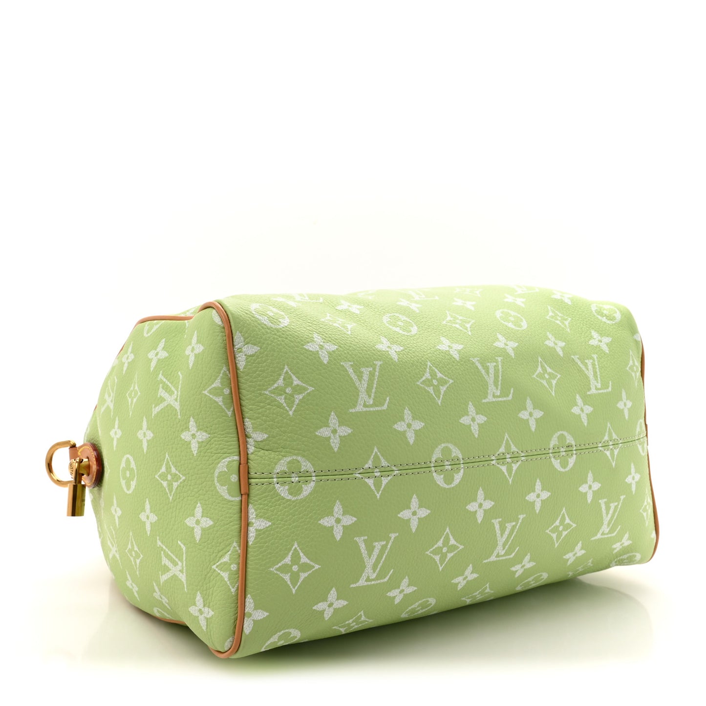 Calfskin Monogram Speedy P9 Bandouliere 30 Frozen Lime Vert Clair