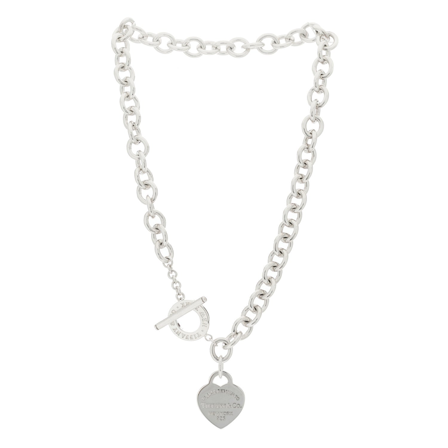 Tiffany Sterling Silver Return to Tiffany Heart Tag Toggle Necklace 3 of 4