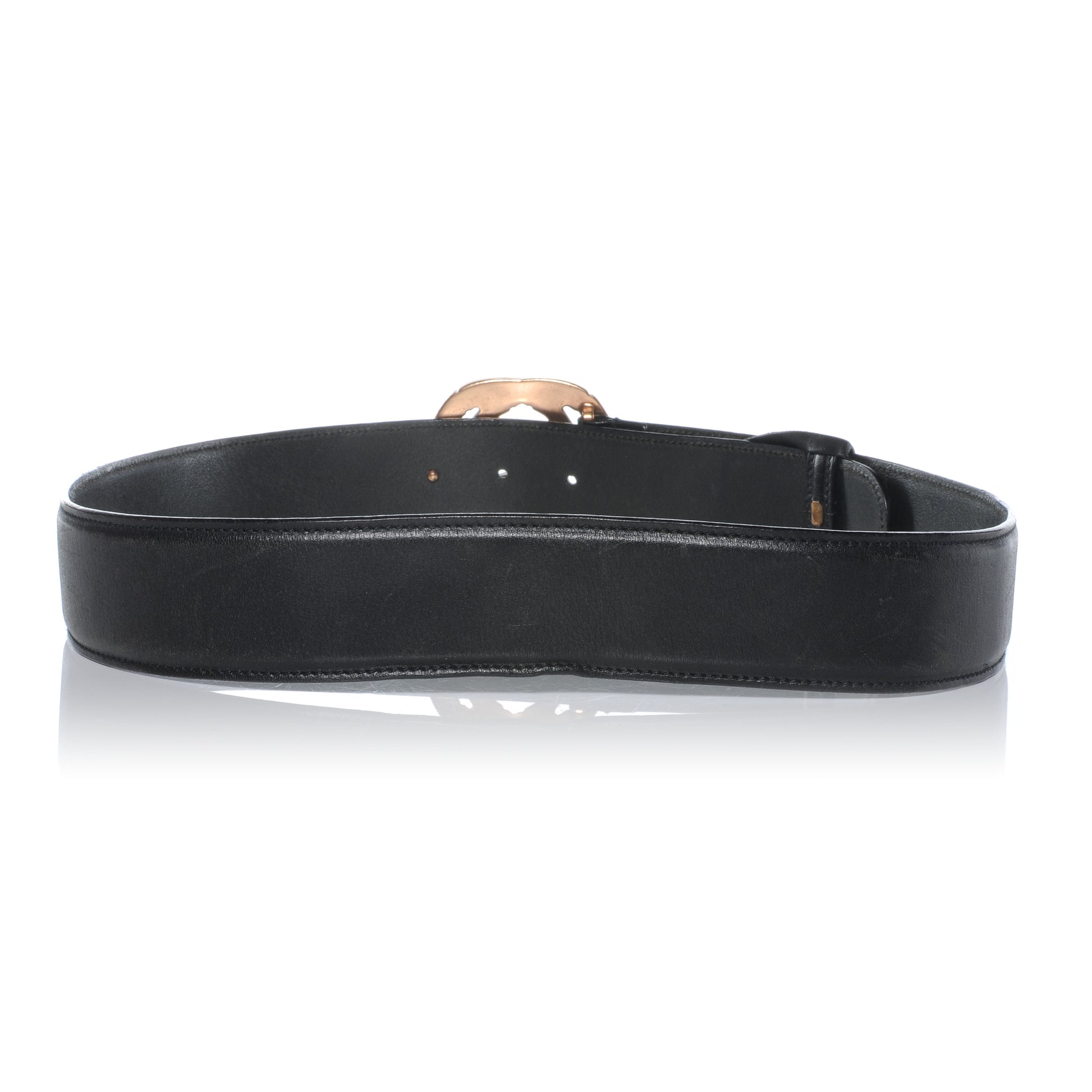 Gucci Leather Bamboo Interlocking G Belt 85 34 Black 3 of 8