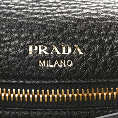 Prada Vitello Daino Crossbody Flap Black 7 of 10