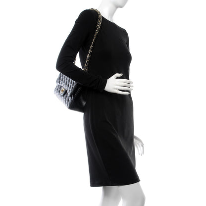 Chanel Lambskin Quilted Jumbo Double Flap Black 3 of 12