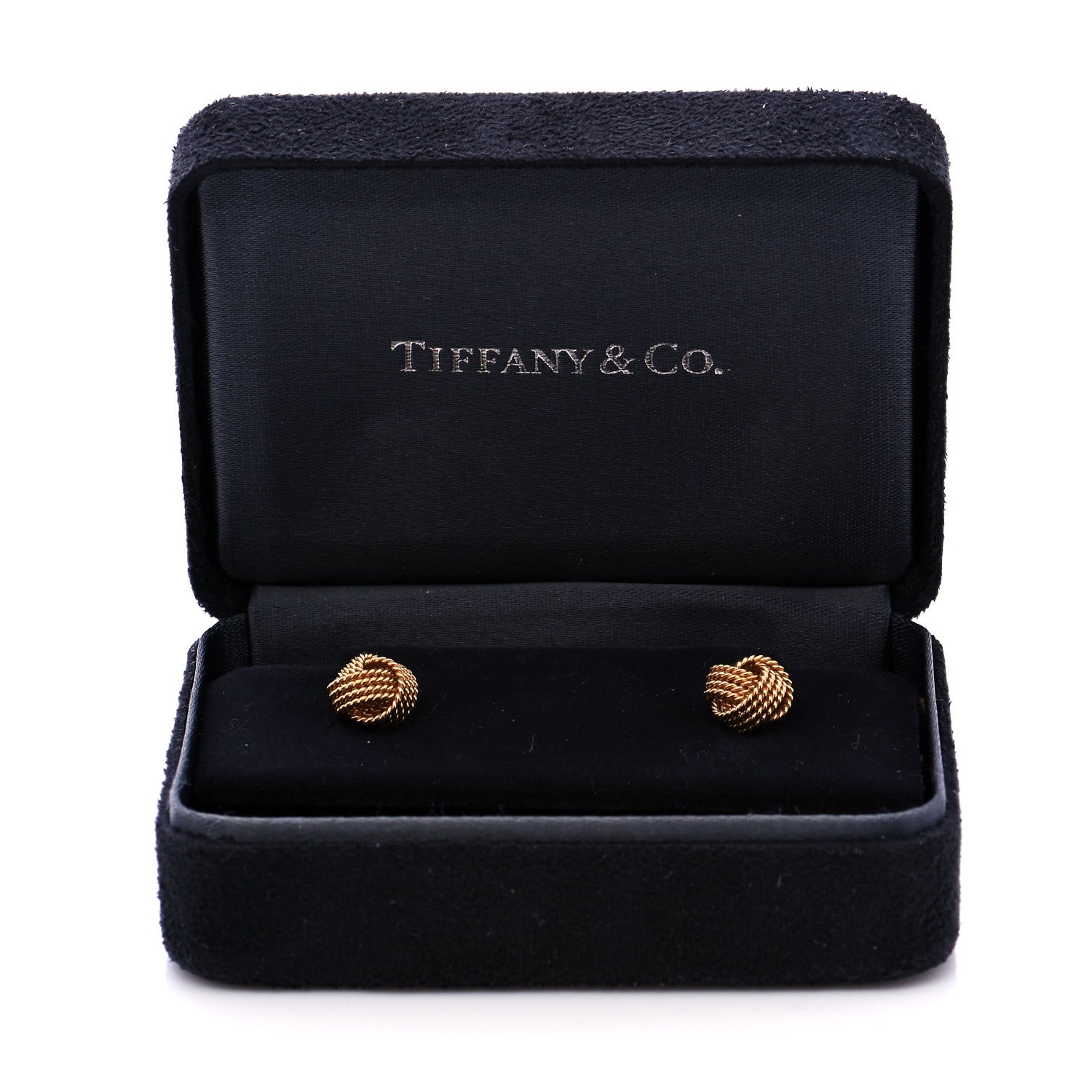 Tiffany 18K Yellow Gold Twist Knot Earrings 4 of 4