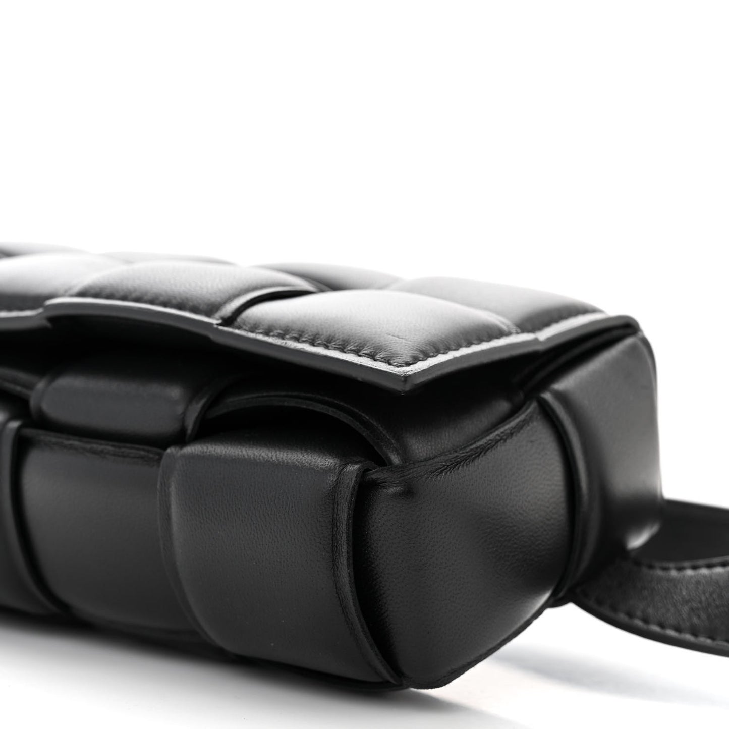 Nappa Maxi Intrecciato Padded The Belt Cassette Bag Black