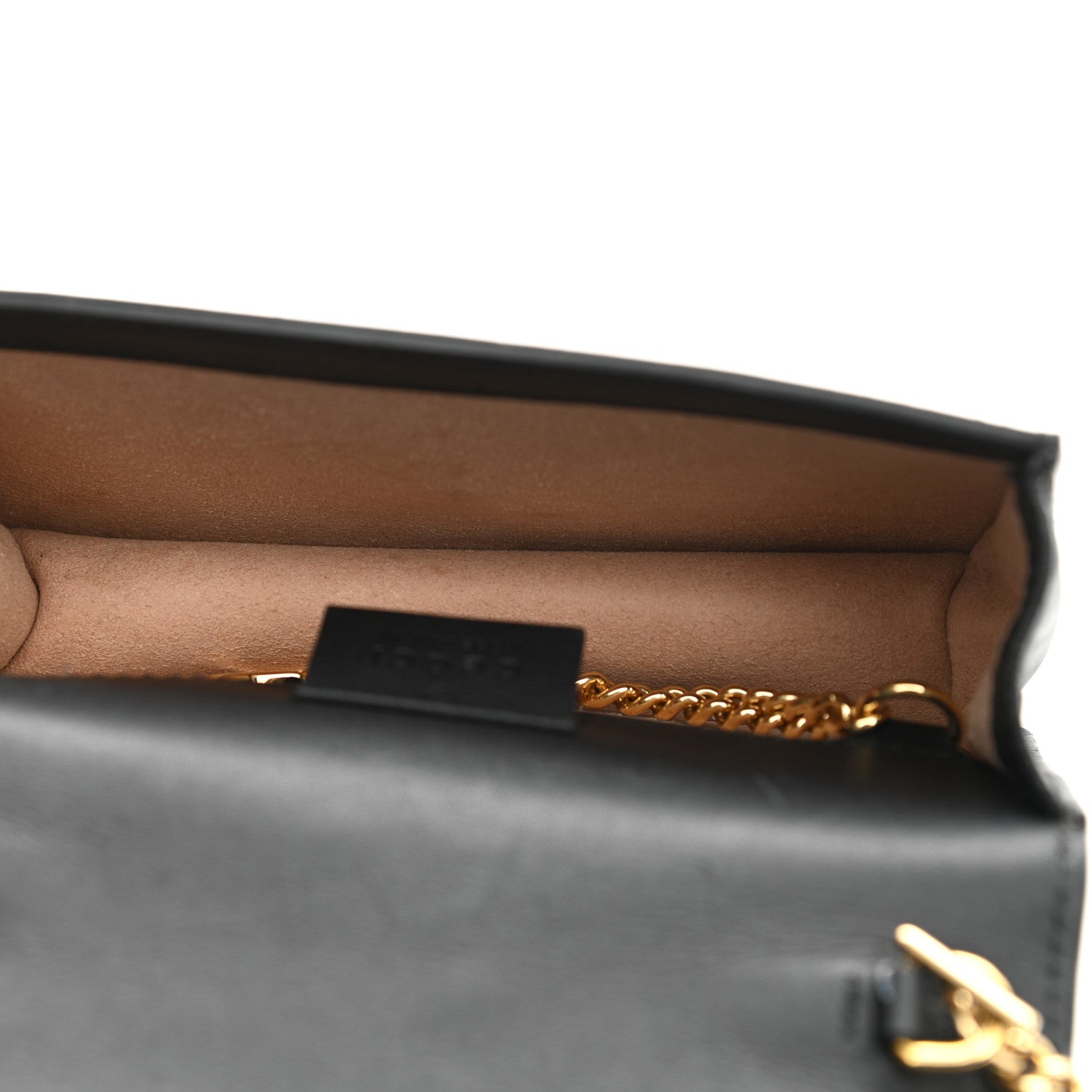 Gucci Calfskin Super Mini Sylvie Chain Shoulder Bag Black 5 of 10