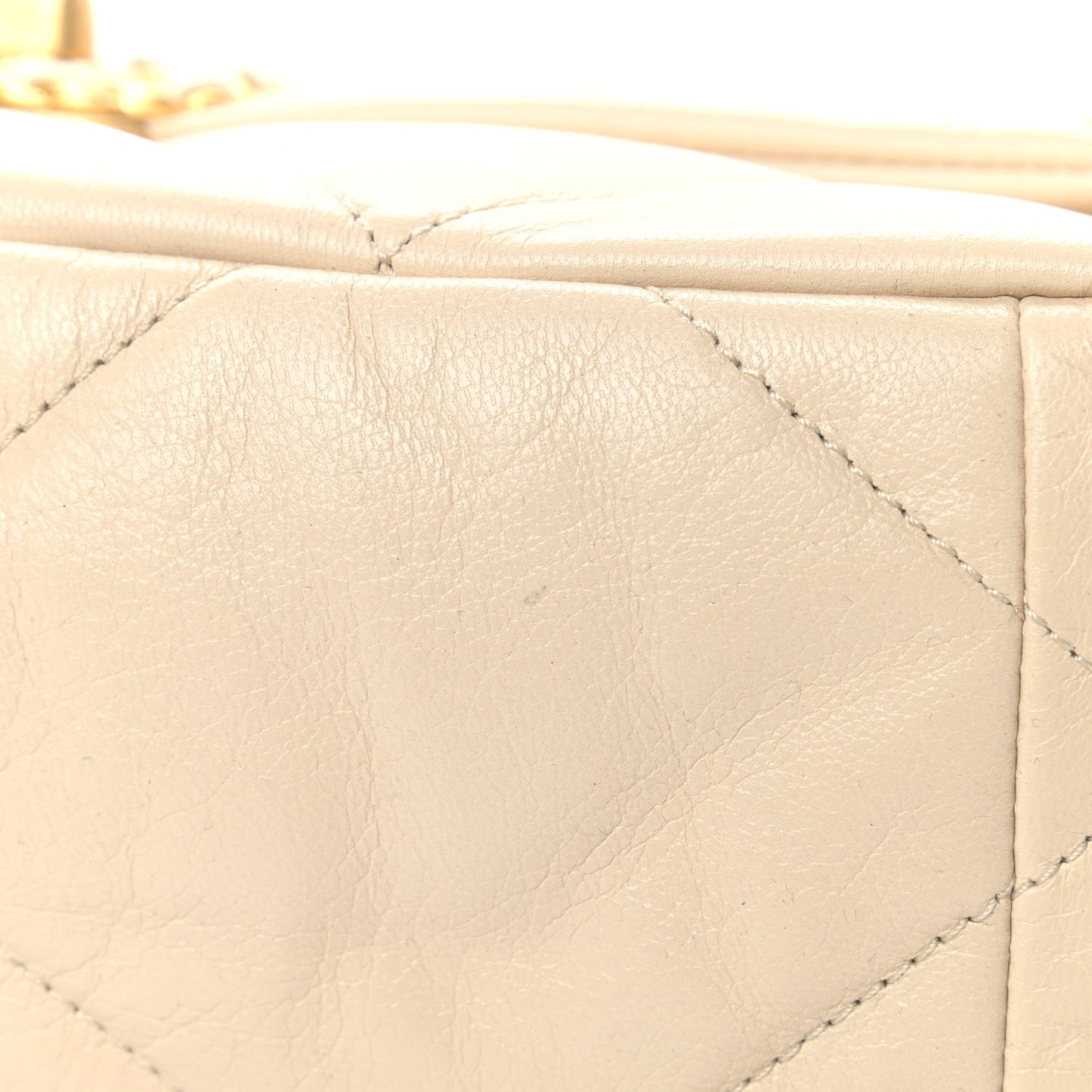 Goatskin Quilted Medium Chanel 19 Flap Beige