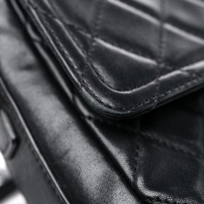 Chanel Lambskin Quilted Messenger Bag Black 20 of 21