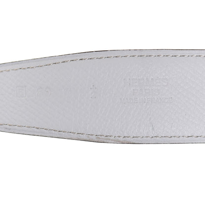 Hermes Epsom Swift 32mm H Belt 80 White Craie 4 of 9