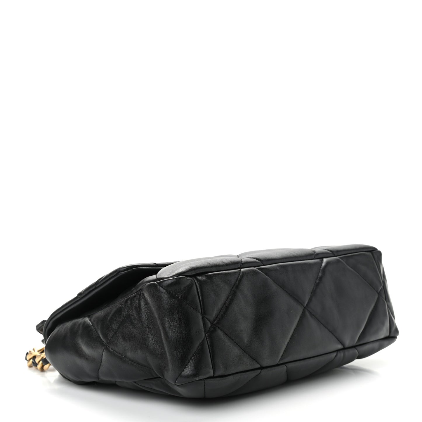 Lambskin Quilted Large Chanel 19 Flap Black