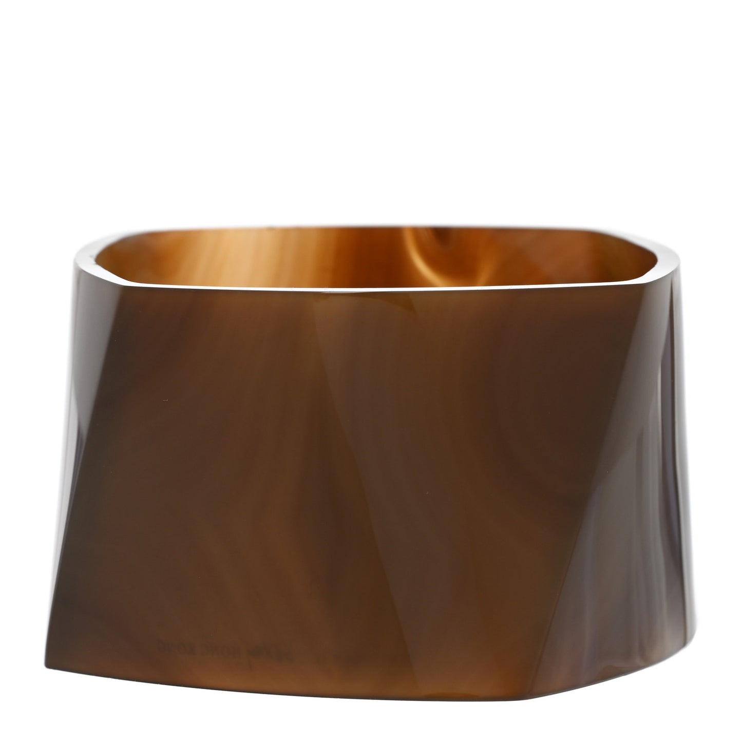 Brown Agate Frank Gehry Torque Wide Bangle Bracelet