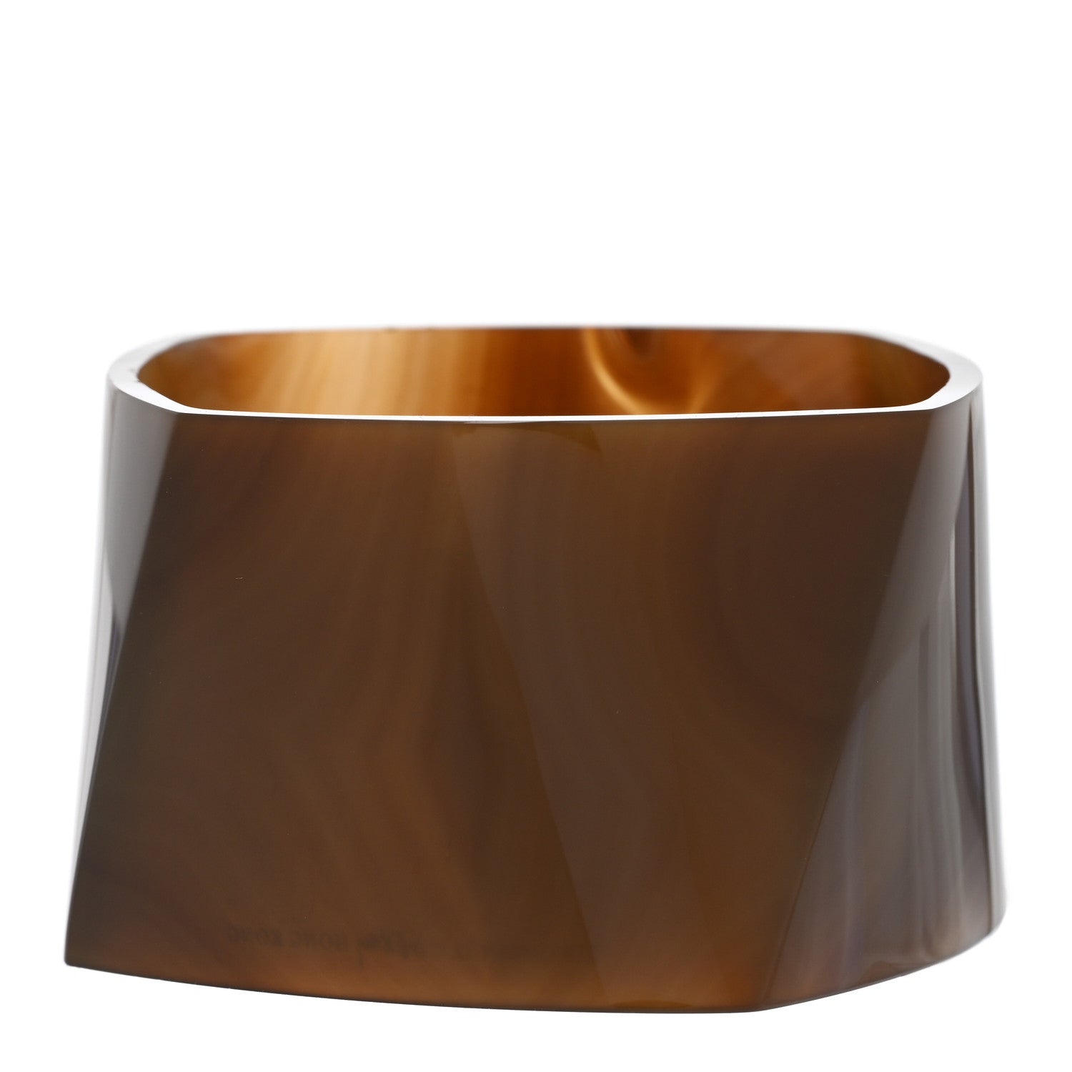 Tiffany Brown Agate Frank Gehry Torque Wide Bangle Bracelet 2 of 4