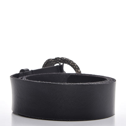 Saint Laurent Calfskin Monogram Serpent Belt 95 Black 3 of 9