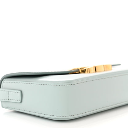 Celine Shiny Calfskin Triomphe Shoulder Bag Soft Blue 10 of 11