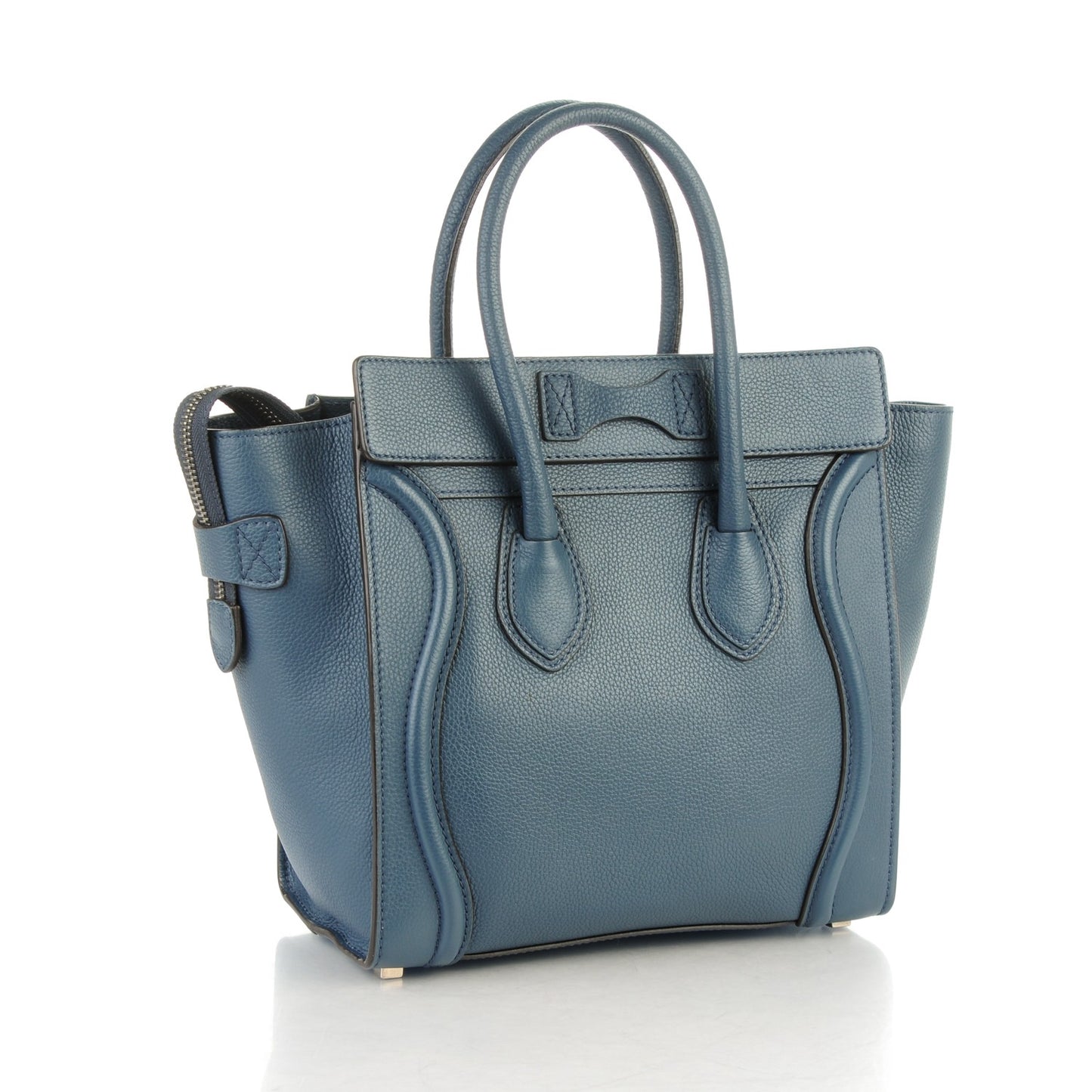 Drummed Calfskin Micro Luggage Orage