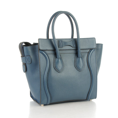 Celine Drummed Calfskin Micro Luggage Orage 3 of 7
