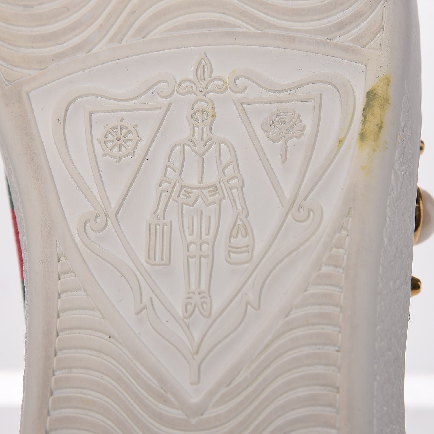 Gucci Calfskin Web Pearl Studded Womens Ace Sneakers 36 White 9 of 22