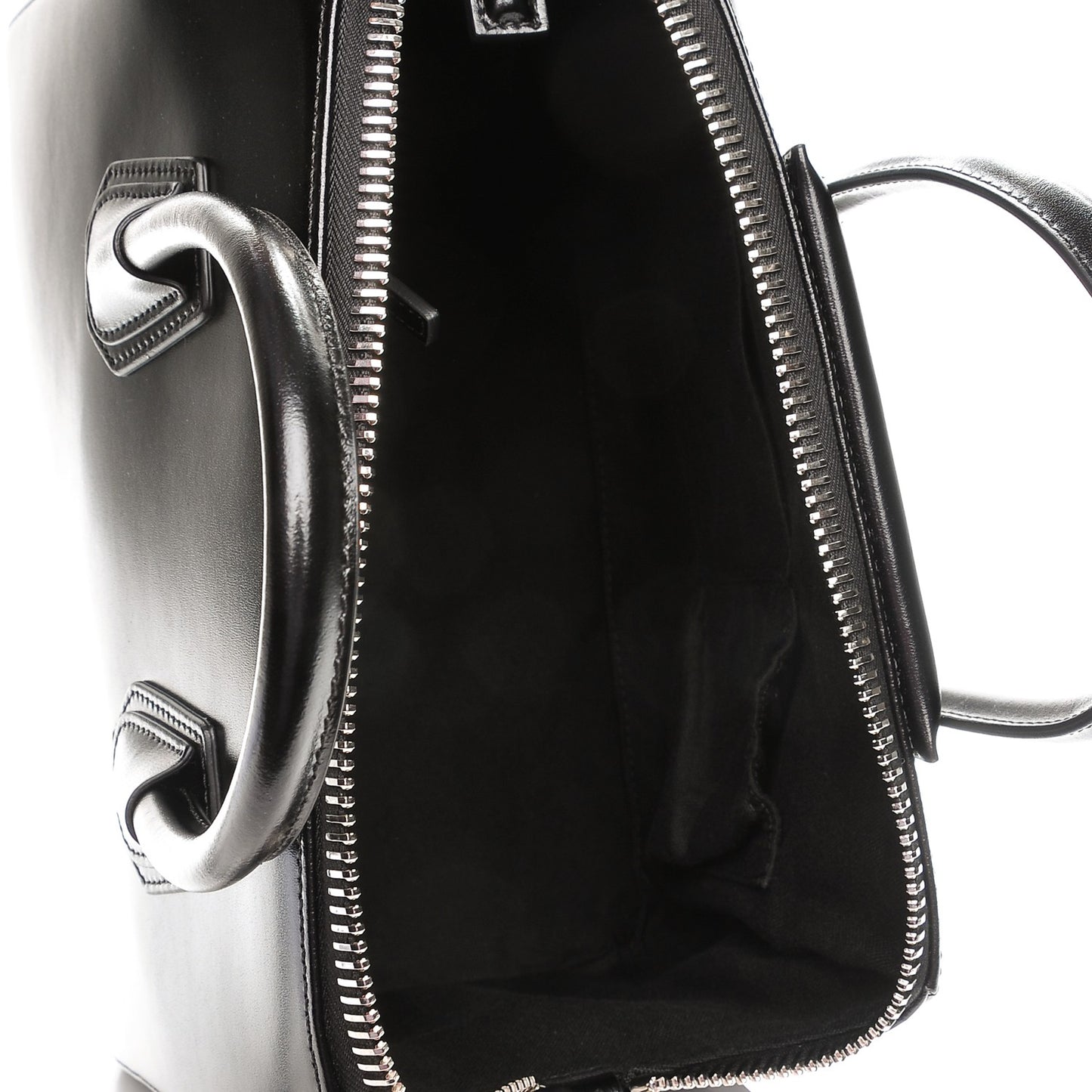Shiny Lord Calfskin Medium Antigona Black