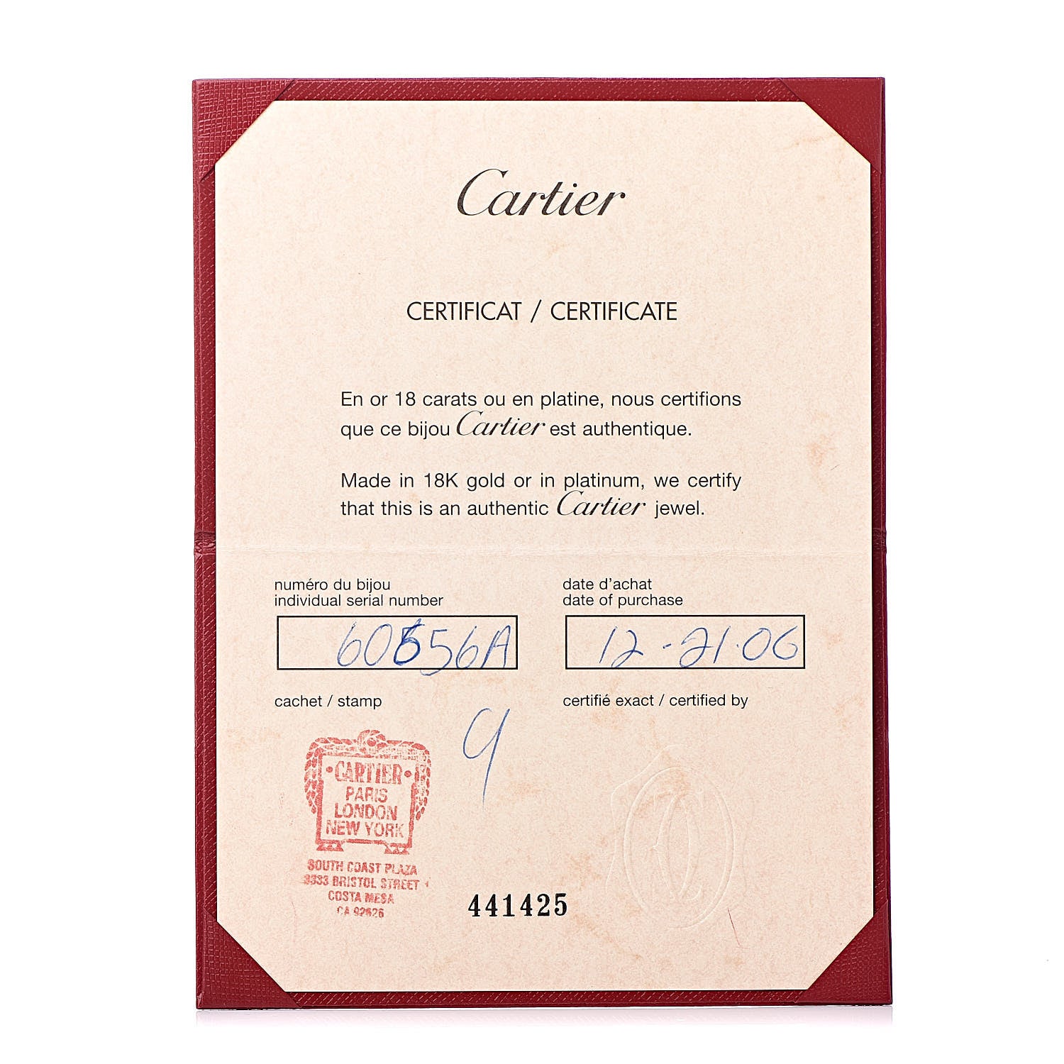 Cartier Platinum Diamond 1.52ct Eternity Ring 52 6 6 of 6