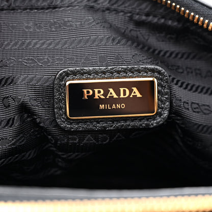 Prada Vitello Daino Medium Double Zip Shoulder Bag Black 7 of 11