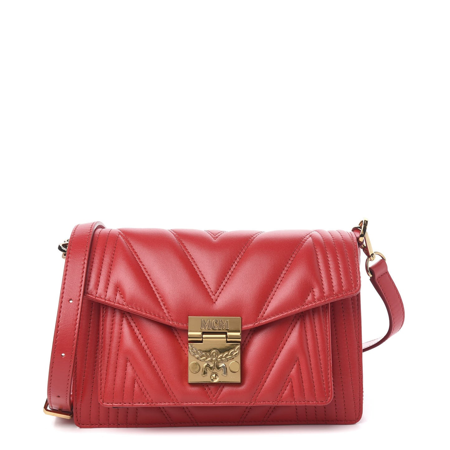 Lambskin Quilted Small Patricia Crossbody Bag Ruby Red