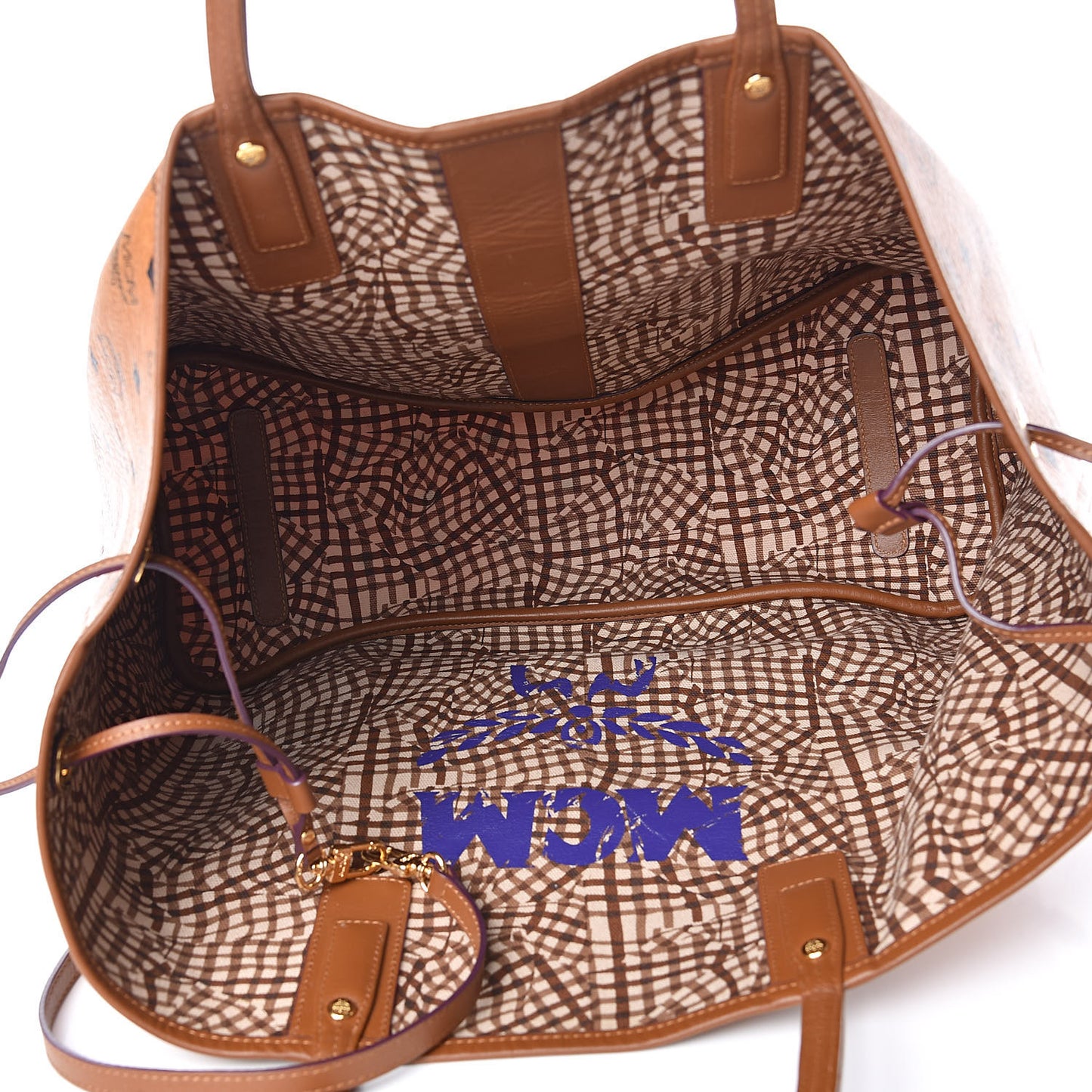 Visetos Large Liz Reversible Shopper Tote Cognac