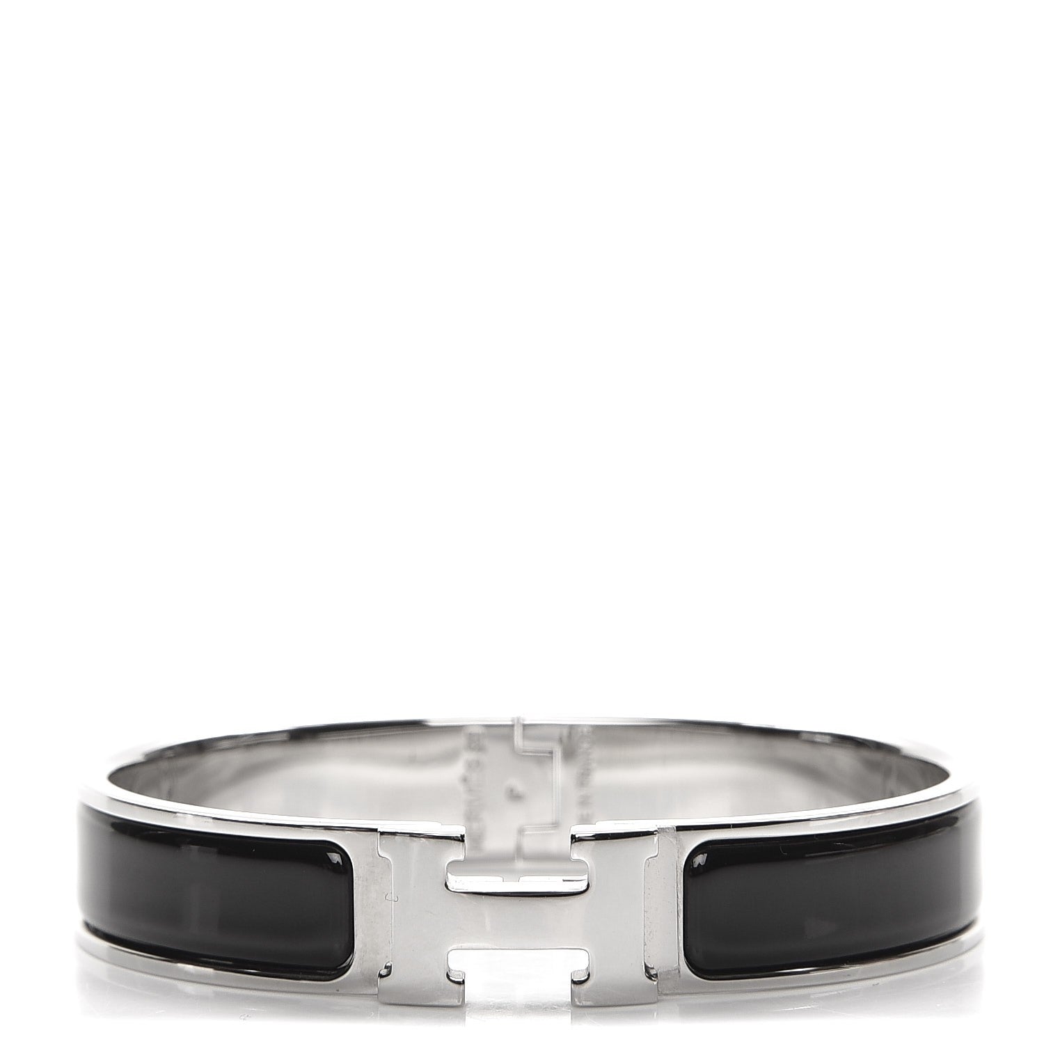 Hermes Enamel Narrow Clic Clac H Bracelet GM Black 1 of 5