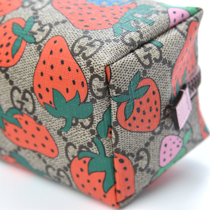 Gucci GG Supreme Monogram Strawberry Cosmetic Case 9 of 10