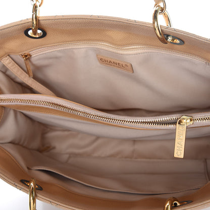 Chanel Caviar Quilted Grand Shopping Tote GST Beige Clair 5 of 10