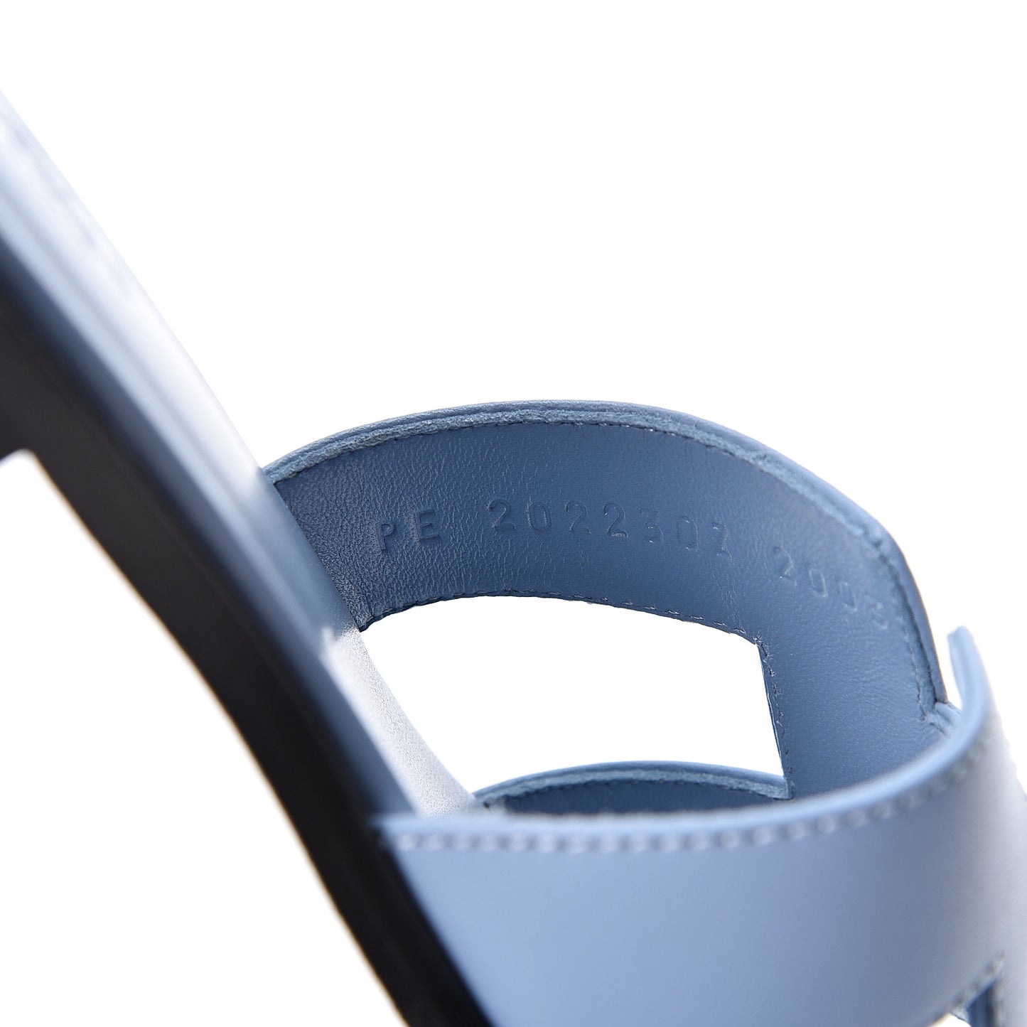 Box Calfskin Oran Sandals 37 Light Bleu