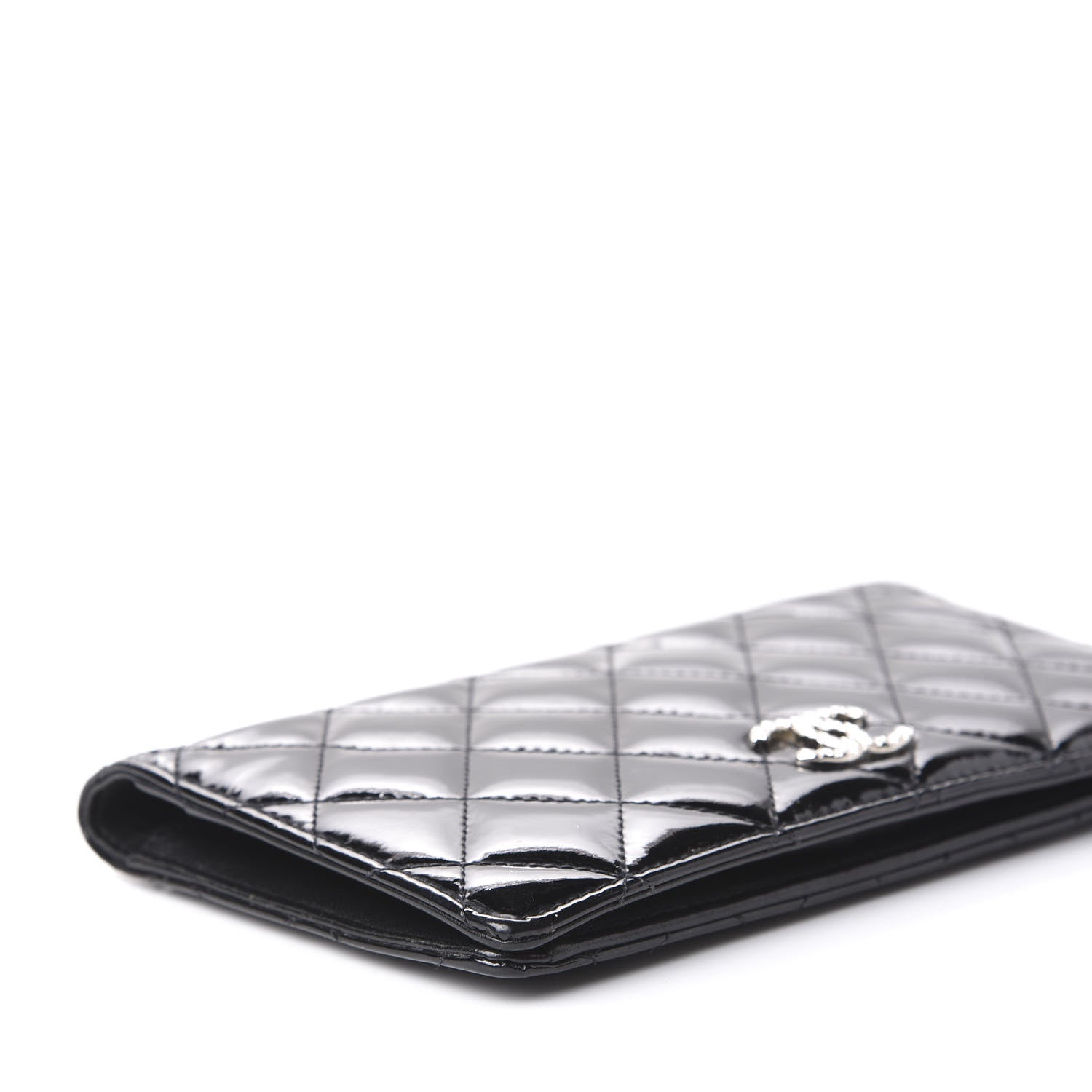 Chanel Patent Quilted Brilliant Yen Wallet Black 6 of 10
