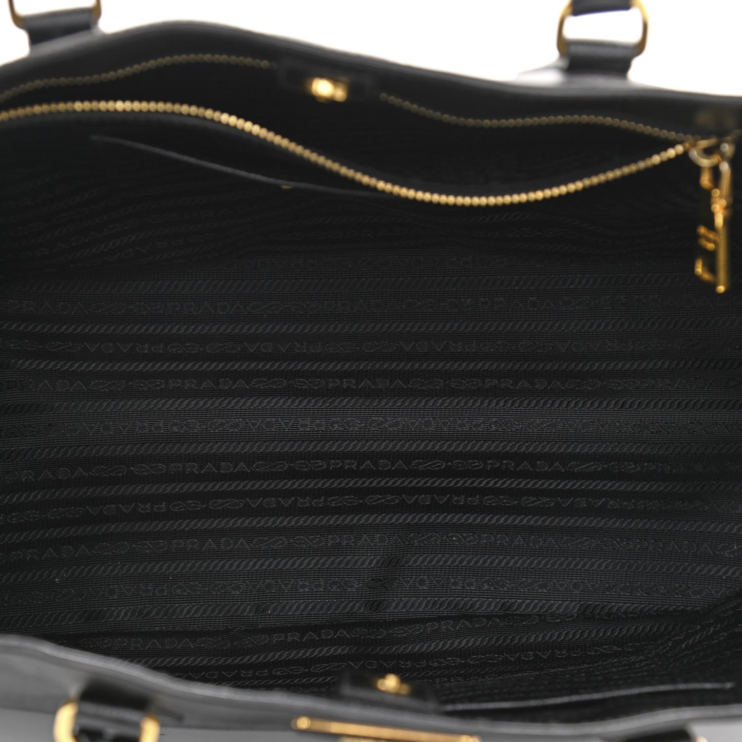 Saffiano Large Galleria Double Zip Tote Black