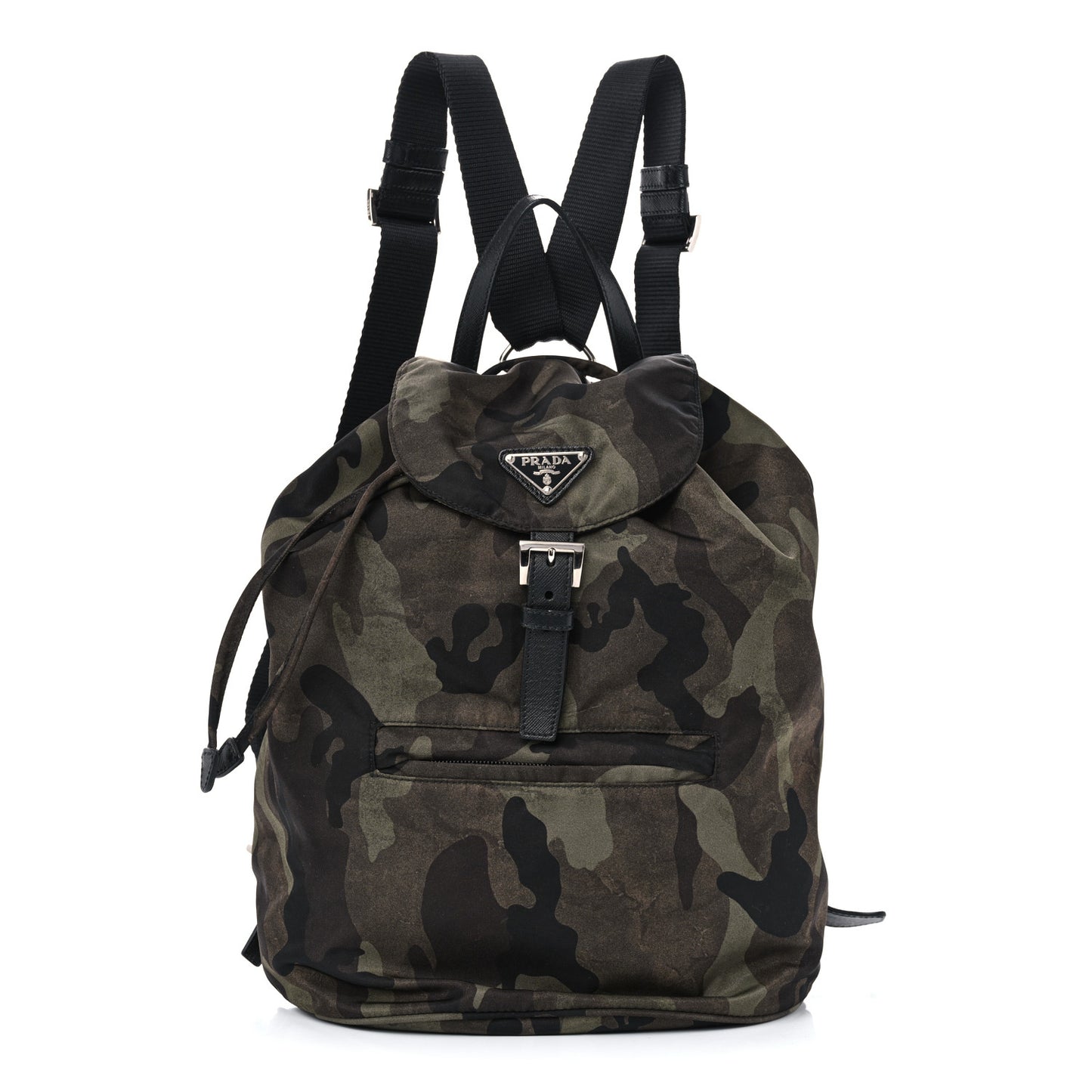 Tessuto Nylon Camouflage Print Cinch Backpack Mimetico