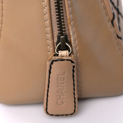 Chanel Calfskin Wild Stitch Vertical Top Handle Bag Beige 31 of 36