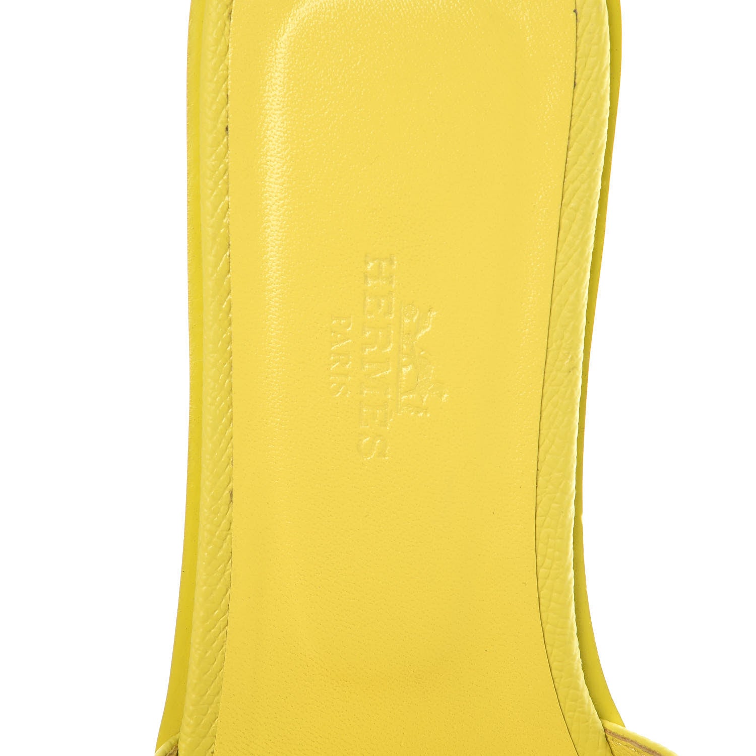 Hermes Epsom Oran Sandals 38 Jaune Pollen 9 of 14