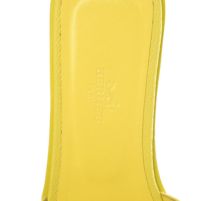 Hermes Epsom Oran Sandals 38 Jaune Pollen 9 of 14