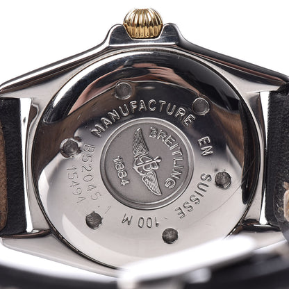 Breitling Stainless Steel 18K Yellow Gold Calfskin 28mm Callistino Quartz Watch Black B52045.1 5 of 11
