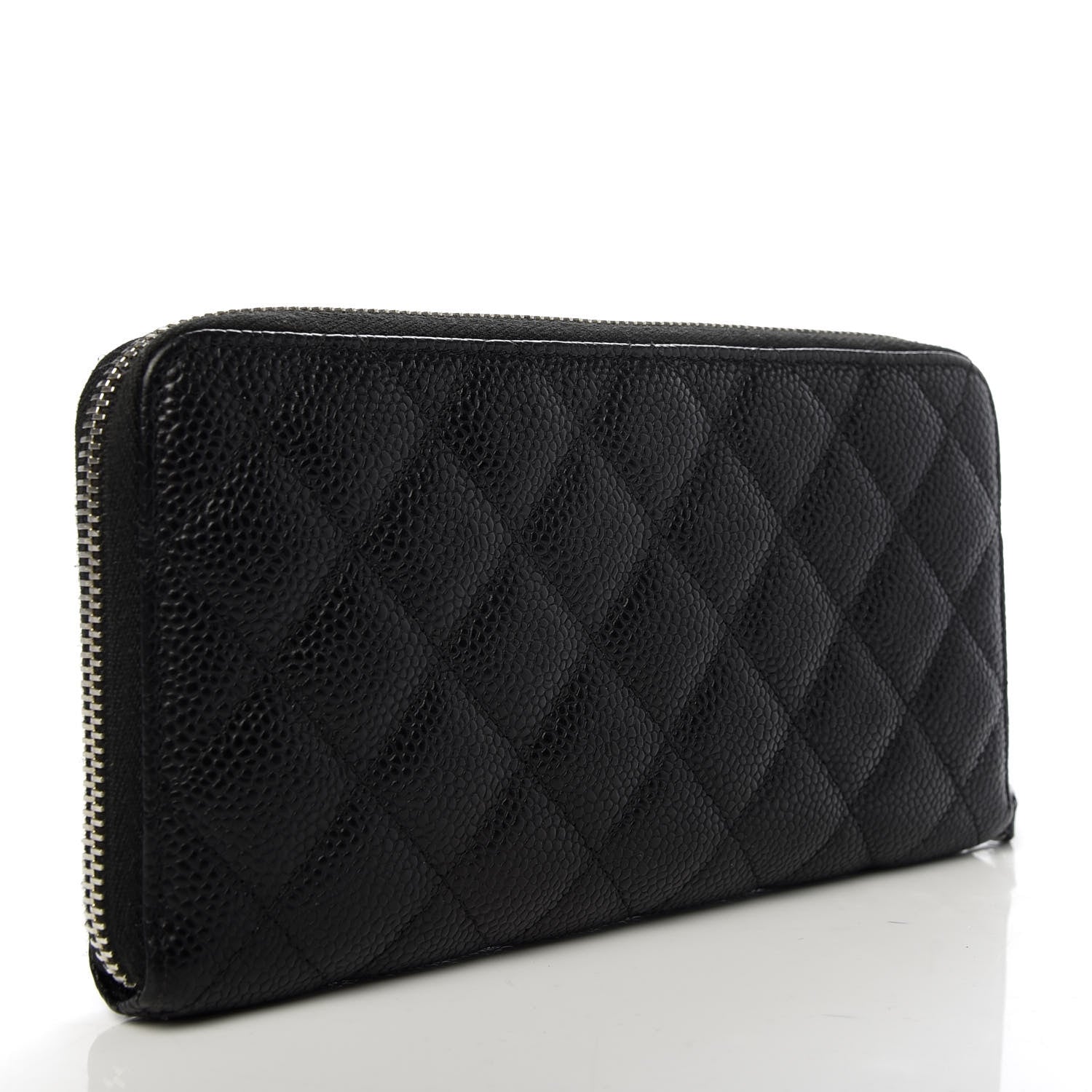 Chanel Caviar Quilted Large Gusset Zip Around Wallet Black 3 of 8
