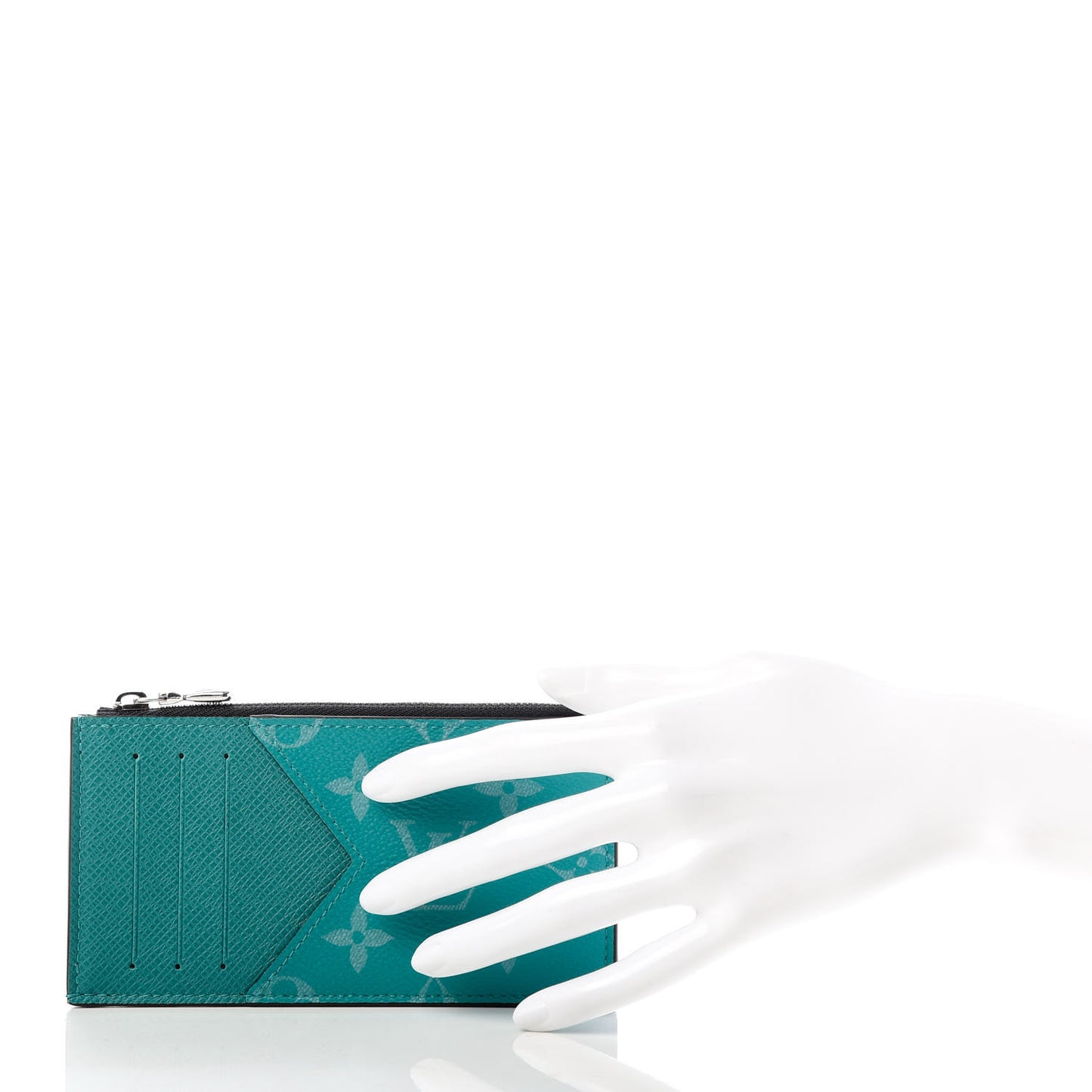 Monogram Taiga Coin Card Holder Green