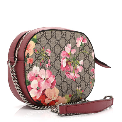 Gucci GG Supreme Monogram Blooms Mini Chain Shoulder Bag Beige Multicolor Dry Rose 3 of 10