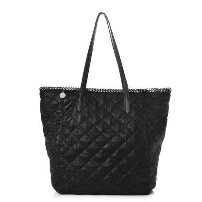Stella McCartney Shaggy Deer Quilted Falabella Shopper Tote Black 1 of 10