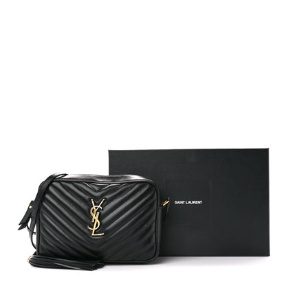 Saint Laurent Calfskin Matelasse Monogram Lou Camera Bag Black 11 of 11