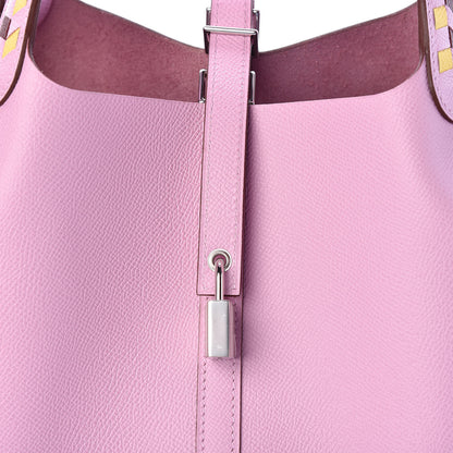 Hermes Epsom Tressage De Cuir Picotin Lock 22 MM Mauve Sylvestre Rouge H Jaune De Naples 10 of 10